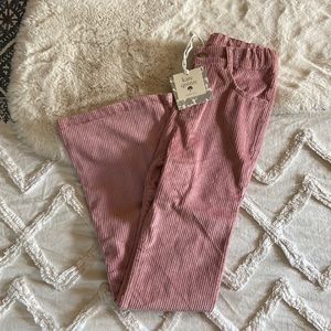 TOPSTITCH BELL BOTTOM BUTTON PANT